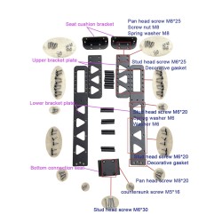 Ülés Dualtron Thunder, Ultra, Victor DT2 DT3 Achilleus Compact robogóhoz Minimotors - 6  