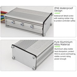 Kit controler și afișaj S866 pentru bicicletă electrică - 24v, 36v, 48v - 250w, 350w 500w 13a, 15a, 22a  - 10 Høypålitelig børst