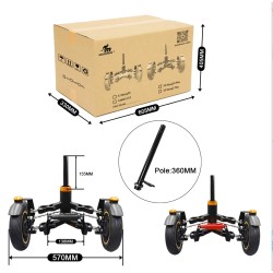 Monorim X3 front suspension with dual wheels for Ninebot Max G30 & similar scooters – Replacement & shock absorber Monorim - 3 M