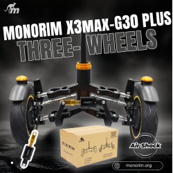 Monorim X3 Max Air framfjädring med dubbla hjul för Ninebot Max G30 & liknande scootrar – Reservdel & stötdämpare Monorim - 7  