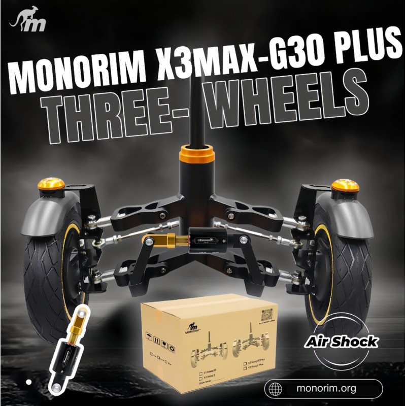 Monorim X3 Max Air elso felfuggesztes ket kerek a Ninebot Max G30 & hasonlo rollerekhez – Pótalkatresz & lengéscsillapító Monori