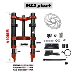 Priekine amortizacija Monorim MZ3 Plus Dual Air skirta Segway ZT3 didesnis komfortas  - 10  