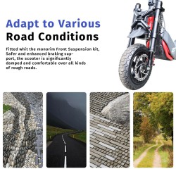 Monorim MZ3 2.0 voorvering met 160mm remschijf voor Segway ZT3 elektrische step  - 5  