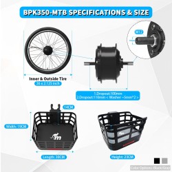 Monorim BPK350 konverteringssæt motor 380w - batteri inkluderet  - 7 Monorim BPK350 el-cykel power kit, 380W – Opgrader din cyke