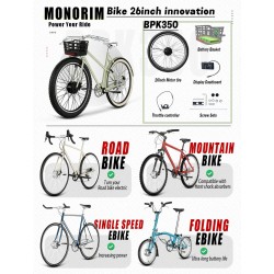 Kit Monorim BPK350 motor 380w - bateria incluída para bicicleta elétrica  - 20 Kit de potência para bicicleta elétrica Monorim B
