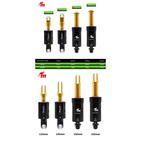 Ammortizzatore ad aria Monorim MXA per monopattino e bici elettrica MTB  - 1 
MODELLO: Sospensione Monorim MXA
REGOLAZIONE: Pres