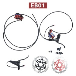 Kit completo de travões hidráulicos Monorim EB01 de 4 pistões - manetes, pinças, cabo e disco de travão Monorim - 9 Kit completo