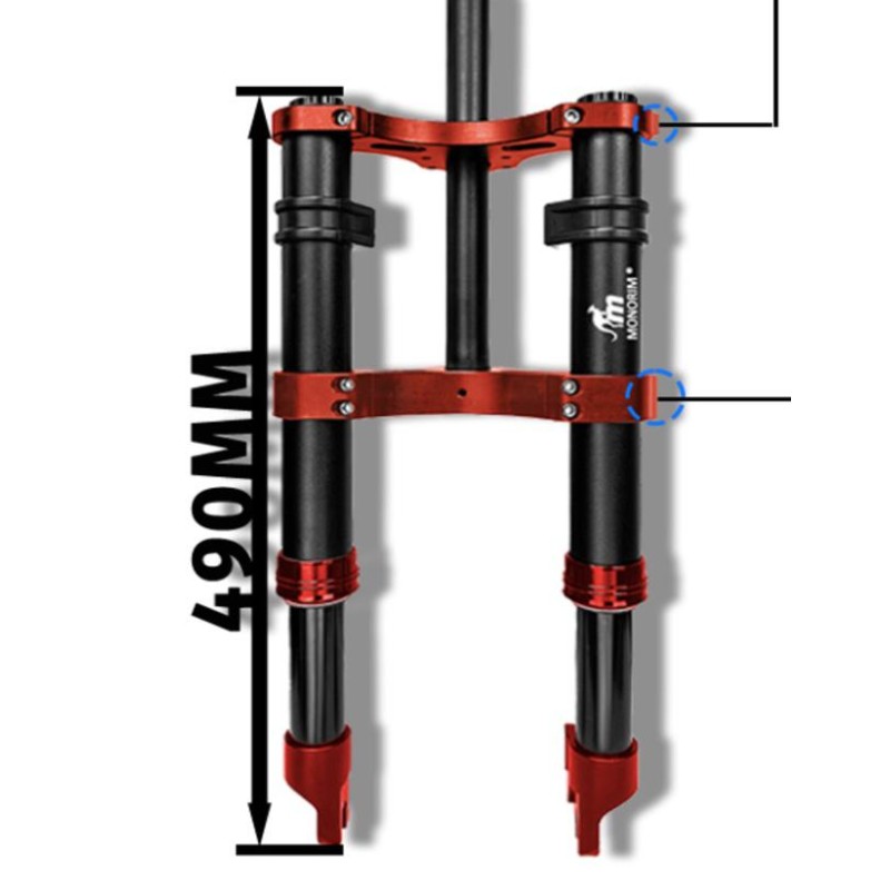 Prednji ovjes Monorim MD0 Dual Air Version 490mm x 165mm  - 2 
Kompatibilnost: za konfiguracije s mjerom 490mm x 165mm (provjeri