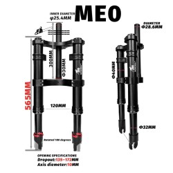 Suspensión delantera Monorim ME0 Air - Hidraulic version 565mm x 165mm  - 2 
Compatibilidad: suspensión delantera Monorim ME0 Ai