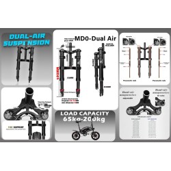 Monorim MD0 Dual Air Version 490mm x 165mm forgaffel fjedring  - 13 
Kompatibilitet: til opsaetninger der kraever maal 490mm x 1