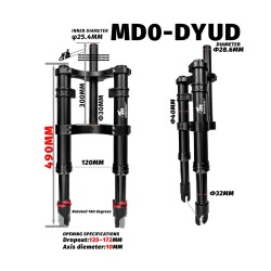 Monorim MD0-DYUD elso felfuggesztes DYU eBikehoz - hidraulika es levego allithato  - 5 
Kompatibilitas: Monorim MD0-DYUD elso fe