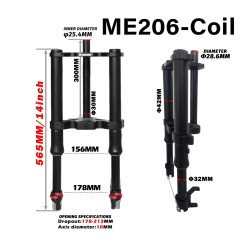 Predné odpruženie Monorim ME206 Coil Spring 565mm x 206mm  - 8 Vhodnost: predne odpruzenie Monorim ME206 Coil Spring 565mm x 206