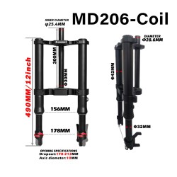 Monorim MD206 Coil Spring elso felfuggesztes 490mm x 206mm  - 2 
Kompatibilitas: Monorim MD206 Coil Spring elso felfuggesztes 49
