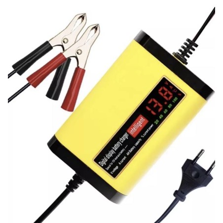Carregador de bateria 12V 2A para baterias de chumbo ácido 7Ah 12Ah 14Ah 20Ah  - 2 Características principais

Visor LCD digital