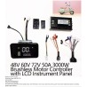 Sinusvags brushless motorstyrning kit 48V 84V 50A 3000W med gasreglage och display  - 13 Produktlista

50A styrenhet + 1 gasregl