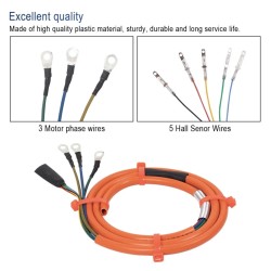 Motorkabel 800W eller högre effekt med 5 Hall-sensorer - tjock kabel hög kvalitet  - 3 Passar elmotorer på 800W eller högre effe