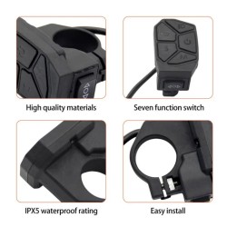 Comando 7 em 1 de ligar, luzes, piscas e modos para iScooter iX3, iX4, iX7 Pro, Smartgyro, Urban Glide ou similar  - 2 Compatíve