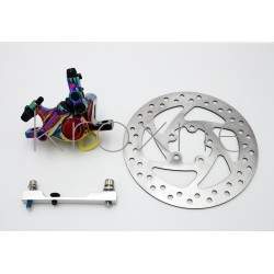 Kit completo de frenos con pinza de frenos xTech cromada para Xiaomi M365, 1S, Essential, Pro2 o M365 Pro ZOOM xTech - 2 Kit de 