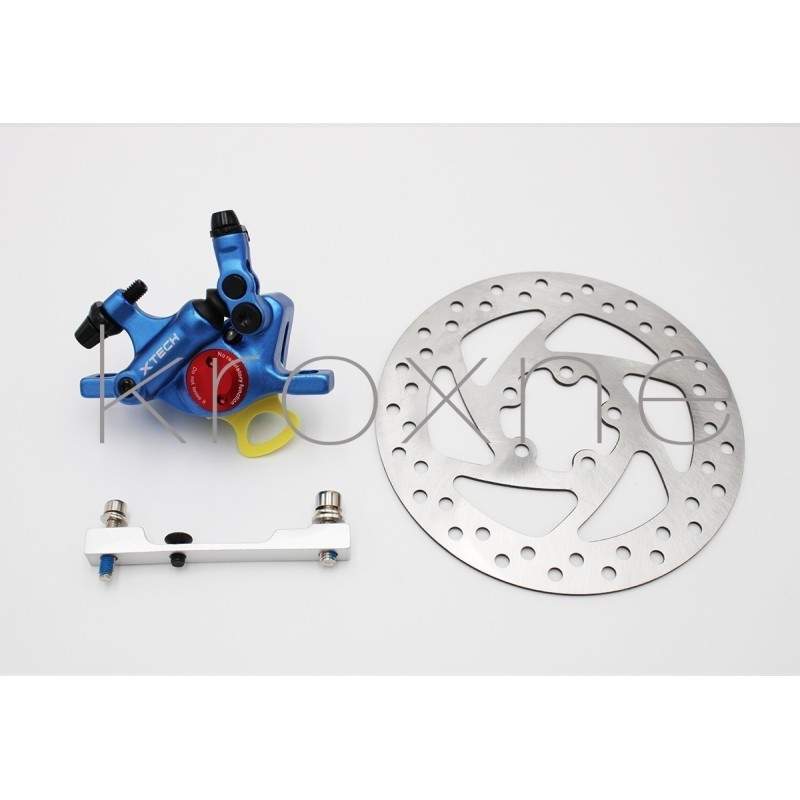 Kit freins bleu xTech complet pour Xiaomi M365, 1S, Essential, Pro2 ou M365 Pro. ZOOM xTech - 4 Kit freins bleu xTech complet po