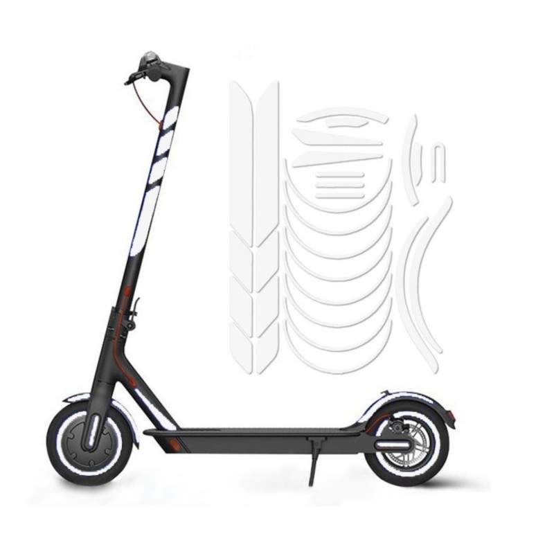 Reflektierende Aufkleber für das Xiaomi M365, 1S, Pro2, M365 Pro und Essential Chassis Xiaomi - 23 Reflektierende Aufkleber für 