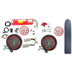 Monorim Dual32 Ultra (yra du 350 W varikliai) Monorim - 1 36v 14400mah baterija su 30Ah BMS
Jame yra du vardiniai 350 W variklia