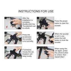Universellt stöldlarm för Xiaomi, Ninebot, Segway, Dulatron, Kaabo, Vsett eller liknande elektriska skotrar  - 3 Universellt stö