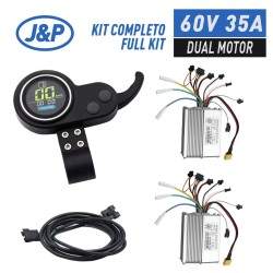 Kit de dos controladoras con pantalla y gatillo para instalación Dual motor 60v 35A ( JP ) KROXNE - 1  
