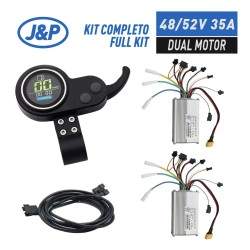 Kit med två kontroller med skärm och trigger för dubbelmotorinstallation 48v / 52v 35A (JP) KROXNE - 1  
