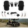 Kit di conversione fai da te (2 motori, controller e acceleratore) - Pneumatici ad aria - Go Kart, sedia a rotelle KROXNE - 7  