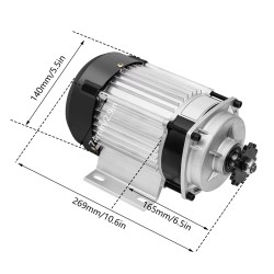 Elektrychnyy trykolisnyy komplekt (bezshchitkovyy elektrodvyhun, kontroler, droselʹ) 48v 500w 750w KROXNE - 21  
