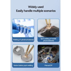 Ročni točkovni varilec H1 z 11 in H2 z 90 nastavljivimi načini za litijeve baterije KROXNE - 5  